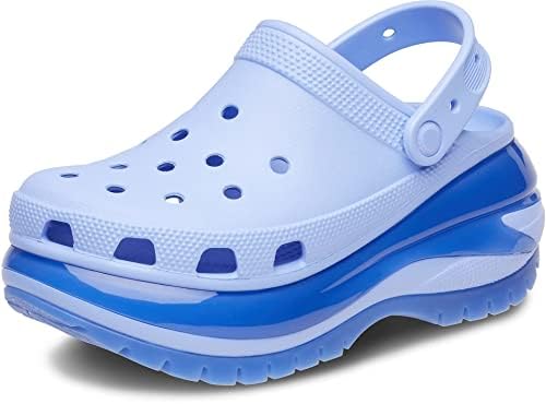 Crocs Unisex Classic Mega Crush Clogs | Platform Shoes, Moon Jelly