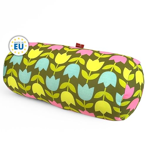 Coussin cylindrique cervical tissu lycra lavable pour mal de dos - 3