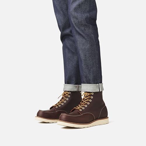 Image of Red Wing Shoes Heritage Classic Moc Men's 6-Inch Boot, Full Grain Oiled and Waxed Leather, Traction Tred Wedge Sole