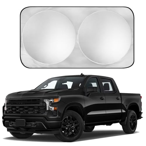 SZYUCHEN Car Windshield Sun Shade Sunshade Compatible with Chevy Chevrolet Silverado 1500 2500 HD 3500 HD Regular cab Crew cab Double Cab 2026 2025 2024 2023-2007 Accessories, Car Window Sun Shield by szyuchen - Used condition - US$10.82