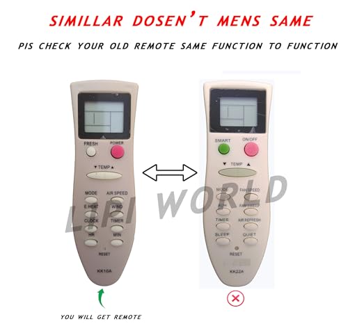 Image of LipiWorld 42 AC Remote Control (KK10A) (Old Remote Exactly Same Remote Will Only Work) Compatible for Napoleon AC Remote