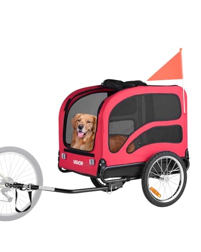 Remorque de vélo chien pliable VEVOR porte-animal avec coupleur