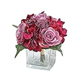Künstliche Blumen aus Stoff, weich im Griff, sehr feste Blütenköpfe, nicht leicht abzufallen, biegbar, ungiftig, langlebig, eine tolle Alternative zur Lebendsaat.