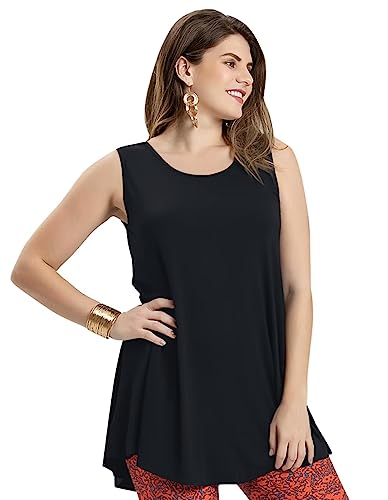 LARACE Tank Tops for Women Plus Size Sleevelss Tunic Casual Summer Clothes Swing Shirts for Leggings3