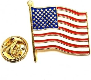 American flag metal and enamel lapel pin