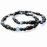 VIKI LYNN 2Pcs Magnetic Bracelet Hematite Therapy Bracelet Pain Relief for Arthritis and Carpal Tunnel
