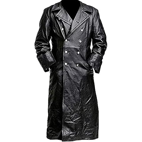 sujinxiu Gabardina de cuero para hombre Cover
