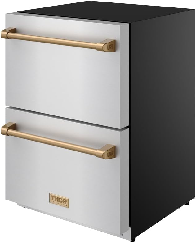 24 Inch Undercounter Built-In/Freestanding Drawer Freezer – Stainless Steel/Bronze | Gordon Ramsay Series