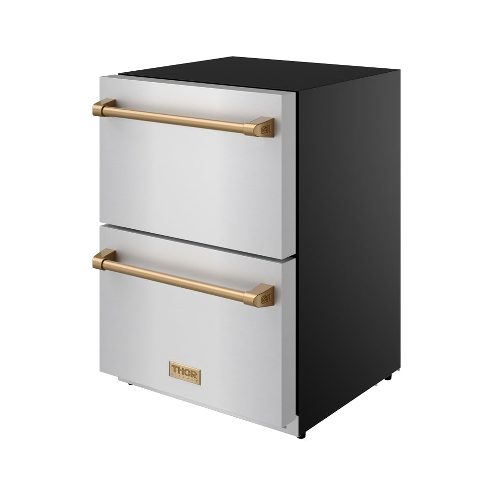 24 Inch Undercounter Built-In/Freestanding Drawer Freezer – Stainless Steel/Bronze | Gordon Ramsay Series | Fridge.com