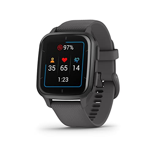 Garmin Venu Sq 2 GPS Smartwatch, All-Day Health Monitoring, Long-Lasting Battery Life, AMOLED Display, Slate and Shadow Gray view 2