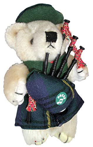 I LUV LTD Figura Musical Oso de Peluche Regalo Escocés para Johnstone Tartan Clan, Hecho en Escocia