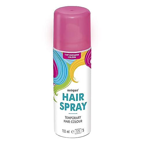 Neon Pink Temporary Hair Spray (4.5 fl. oz) 1 Count - Easy-to-Use Colorful Hair Styling for Festivals Parties and Events