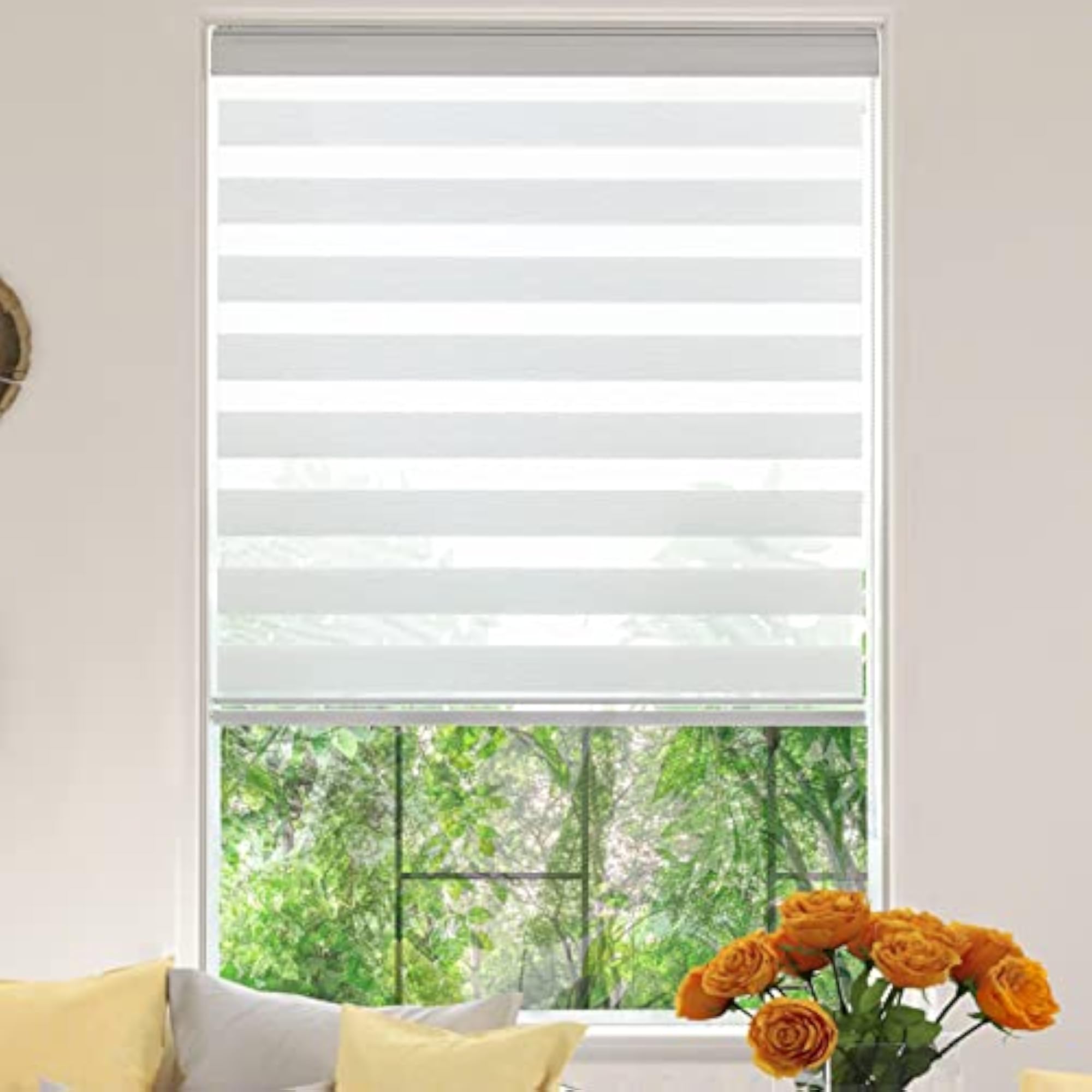 Zebra Roller Window Blinds, Custom Cut to Size