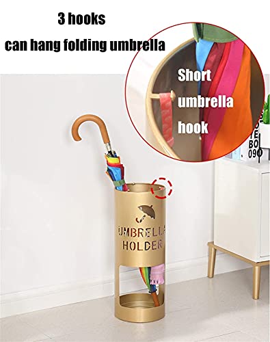Porte-Parapluie Rose avec 3 Crochets pour Entrée de Maison et Hôtel - 6