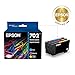 EPSON 702 DURABrite Ultra Ink Standard Capacity Color Combo Pack (T702520-S) Works with WorkForce Pro WF-3720, WF-3730, WF-3733