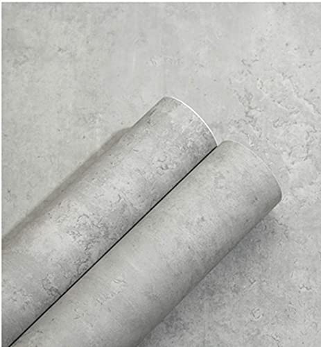 Bai You Mei Klebefolie Betonoptik Wasserfest Verdickt 10m*0,6m Retro stil Vintage Tapete betonoptik Klebefolie Aufkleber Rolle Concrete (Grau, 0.6W x 10L m)