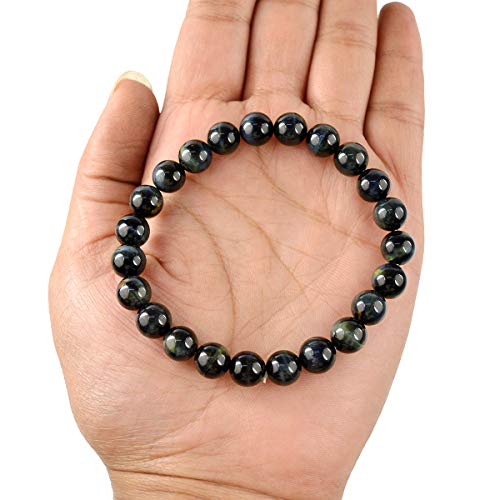 Image of Reiki Crystal Products Natural Crystal Stone Bracelet 8 mm Round Beads for Men & Women | Gemstone Jewellery Bracelet | Reiki Charged | Multiple Stone Variants Available