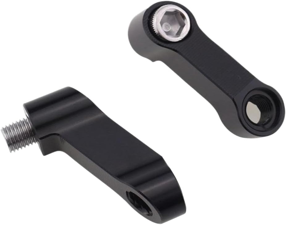 Mirror Riser Extenders Spacers Extension Adapter Compatible With Tenere 700 XTZ 700 XSR 155 700 900 MT-25 MT-03 MT-07 Black