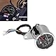 Keenso Motorrad Tachometer, Motorrad 65mm Wasserdicht Tachometer LED Mechanik Kilometerzähler mit Indikator