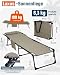 KingCamp Sonnenliege Klappbar 5-Position-Verstellbare, bis 180 kg, Beige
