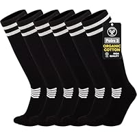 YMYDYFC Kids Soccer Socks Cushion Cotton Comression Socks Baseball Sock For Youth Toddler Boys Girls Men Women Knee High Sock Black_3pack Small(4-8Years