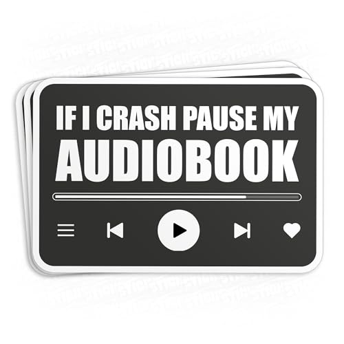 If I Crash Pause My Audiobook Bumper Sticker Dark Romance