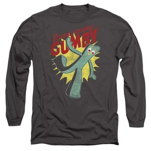 T-Shirt Mixte GUMBY Bendable Gris Anthracite Manches Longues Unisex