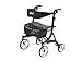Drive Medical 10266HD-BK Nitro Heavy Duty Foldable Rollator Walker with Seat, Black