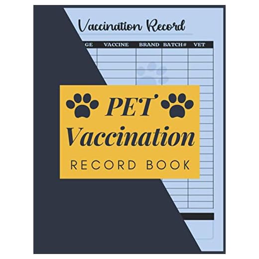 Comprehensive Pet Vaccination Record Book