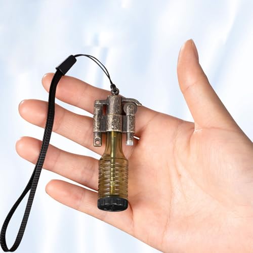 Encendedor portátil metálico retro cromado miniatura 4