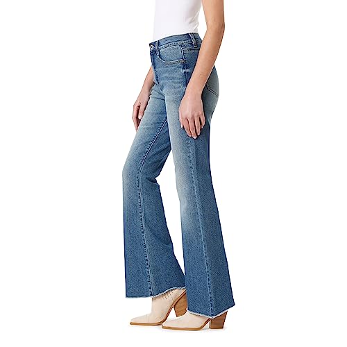 WallFlower Women's Fearless Curvy Super Flare High Rise Insta Vintage Juniors Jeans3