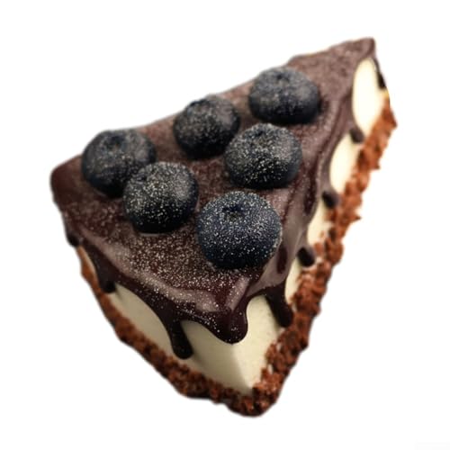 Modelo de exhibición de rebanadas de tartas falsas para panaderías, fiestas y tiendas, accesorio artificial realista de espuma de poliuretano para uso fotográfico y promocional (D)