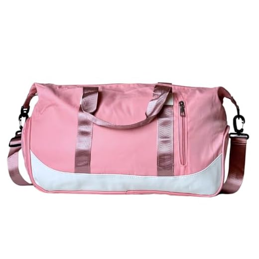 Bolsa Mala Grande Feminina para Academia e Viagem de Mão (Rosa Claro)