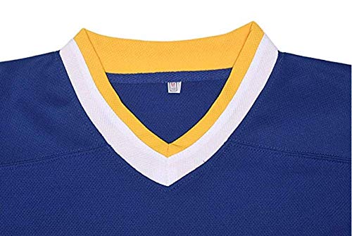 Reggie Dunlop #7 Slap Shot Ice Hockey Jersey For Men Kids H2 Blue #TOP3