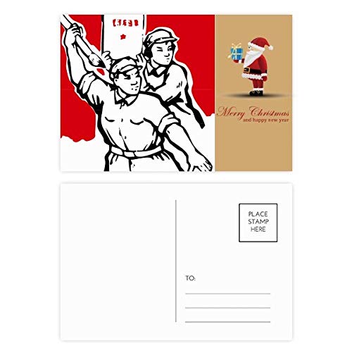 Cartes postales de Père Noël rouge communiste en lot de 20 pièces pour correspondance