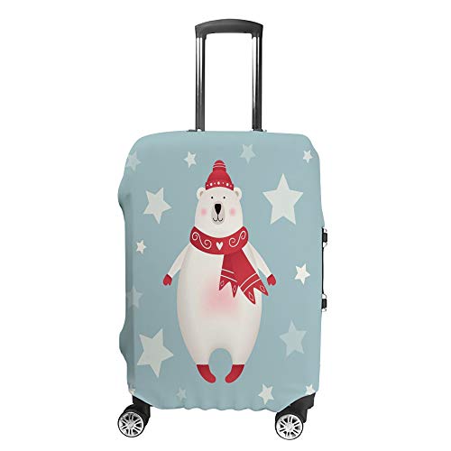 Housse de valise ours blanc extensible protection bagage cabine