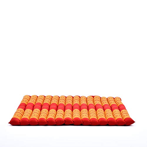 Leewadee Zabuton Seating Cushion – Square Floor Seat For Meditation Exercises, Light Yoga Mat Filled With Eco-Friendly Kapok, 28 X 28 Inches, Orange Red #TOP3