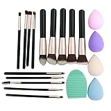 Esponja de maquillaje con forma de huevo: 4 tipos de esponjas de belleza en diferentes colores, el toque es supersuave, adecuado para todo tipo de maquillaje facial. Uso en seco y húmedo, fácil de usar, ahorra tiempo de maquillaje, reduce el desperdicio de base y corrector, cómodo y respetuoso con el medio ambiente. Con el cepillo Wash Ei puedes limpiar el cepillo fácil y rápidamente.
