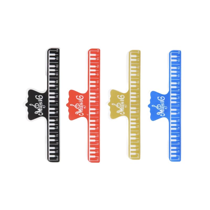 Music Book Clips,4 Pcs Plastic Music Holder Stand Page Paper Clamps Guitar Accessories for Piano Guitar Violin Playing Instruments and Reading Books