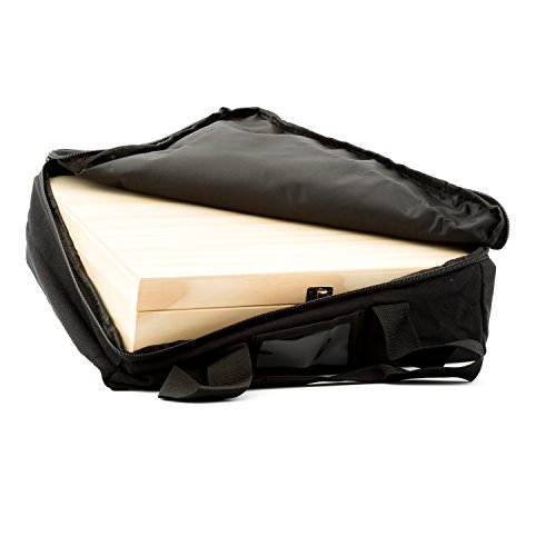 Carry Bag for Essential Oil Wooden Box Organizer - Large Travel Carrying Bag for Wood Storage Case -Fits most major Brands of Boxes. Features Padded Handle and Business Card Holder for Easy Transport
