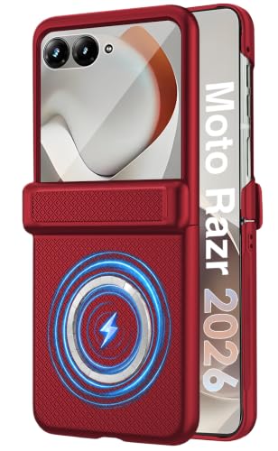 STORMTAL Magnetic for Motorola Razr 2026 �P�[�X �q���W�ی� �X�N���[���v���e�N�^�[���� �ϏՌ� Magsafe�Ή� ���ȃX�}�z�P�[�X Moto Razr 2026 ���b�h