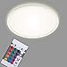 Briloner Leuchten - Pannello LED, plafoniera dimmerabile, lampada da soffitto, RGB, controllo colore, retroilluminazione, controllo remoto, 22 watt, 2.700 lumen, 4.000 Kelvin, bianco, Ø 42 cm