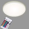 Briloner Leuchten – LED-paneel, plafondlamp dimbaar, plafondlamp, RGB, kleurregeling, achtergrondverlichting, incl. afstandsbediening, 22 watt, 2.700 lumen, 4.000 Kelvin, wit, Ø 42cm, 7094-416