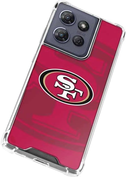 Skinit Clear Phone Case Compatible with Moto G Stylus 5G (2025) - Officially Licensed NFL San Francisco 49ers Double Vision Design