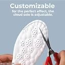 Purabelle Steppers Cloud Insoles for Men & Women – 2 Pairs Soft Memory Foam Shoe Inserts, Breathable Cushioned Soles for Running, Long Standing, Plantar Fasciitis Relief (US 4-8.5, Gray) gallery image