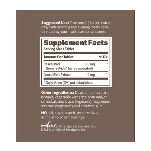 Resveratrol Supplement – Grape Skin Extract - 100Mg Trans-Resveratrol Antioxidant - 150 Tablets - Promotes Anti-Aging & Cardiovascular Support - Endurance Products Company #TOP7
