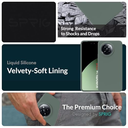 Image of SPRIG Compatible with Mi 14 Civi Premium SilkTone Back Cover Drop Tested Shock Proof Mobile Case for Men, Women, Boys and Girls with Camera Protection (Pastel Mint Green)