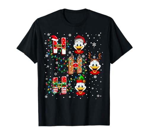 Ho Ho Ho Santa Reindeer Hat Elf Duck Animal Christmas T-Shirt