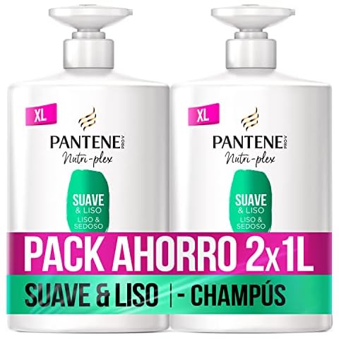 Champú Pantene Suave y Liso Nutri Pro-V 2x1L Cover