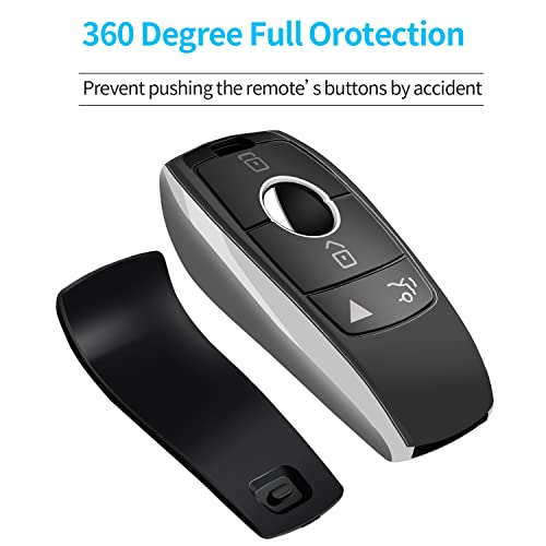 Image of Tukellen for Mercedes Benz Key fob Cover,Special Soft TPU Key Case Protector Compatible with 2017-2023 E-Class 2018-2021 S-Class 2019-2023 A-Class C-Class G-Class-Black